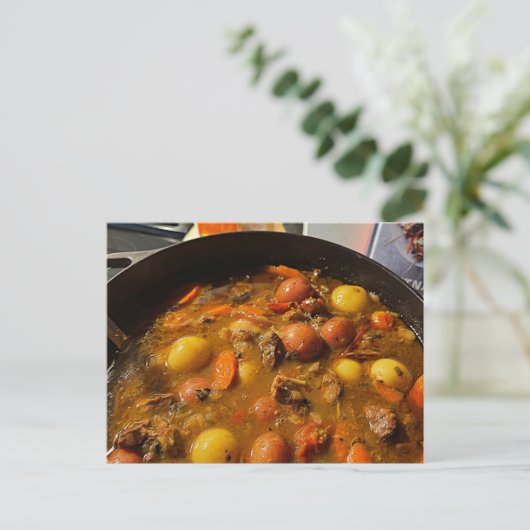 Briefkaart van Beef Stew (Staand voorkant)