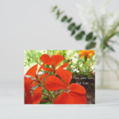 briefkaart van bloementeelt (Staand voorkant)