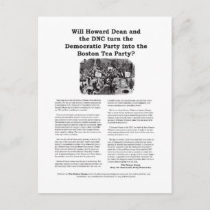 Briefkaart van Boston Tea Party - versie 2