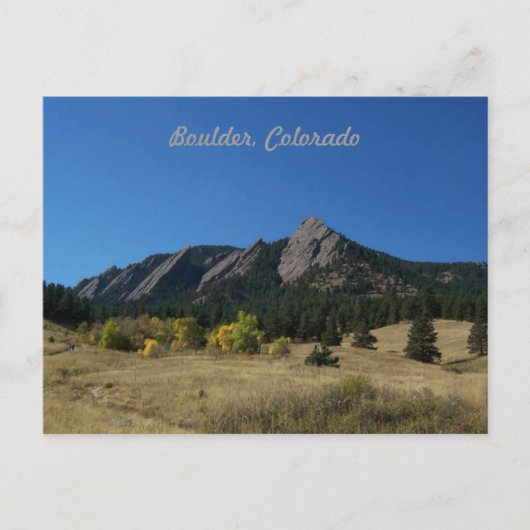 Briefkaart van Boulder Colorado (Voorkant)