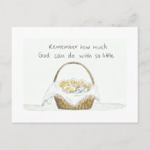 briefkaart van broden en vissen