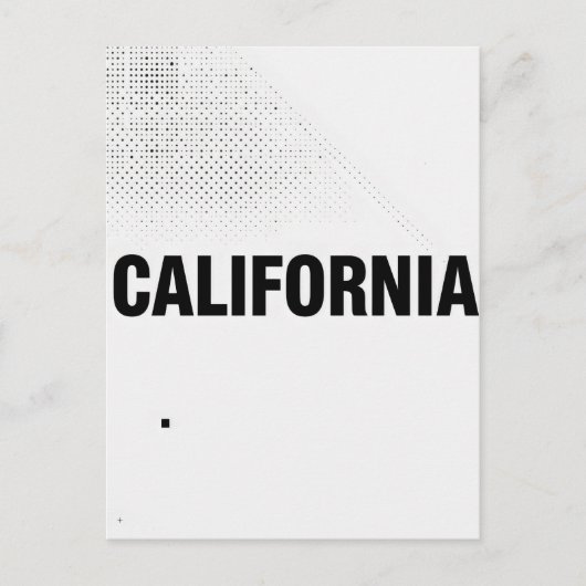 Briefkaart van Californië - Bold Centered Typograp (Voorkant)