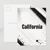 Briefkaart van Californië - Bold Centered Typograp (Voorkant / Achterkant)