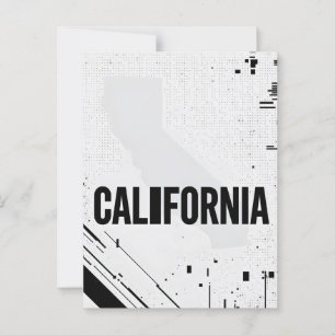 Briefkaart van Californië - Bold Centered Typograp