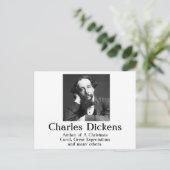 Briefkaart van Charles Dickens (Staand voorkant)