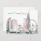 Briefkaart van Chicago (Voorkant / Achterkant)