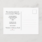 Briefkaart van Chicago Skyline Moving Announcement (Achterkant)