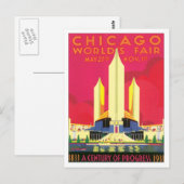  Briefkaart van Chicago World's Fair USA (Voorkant / Achterkant)