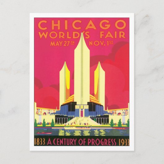 Briefkaart van Chicago World's Fair USA (Voorkant)