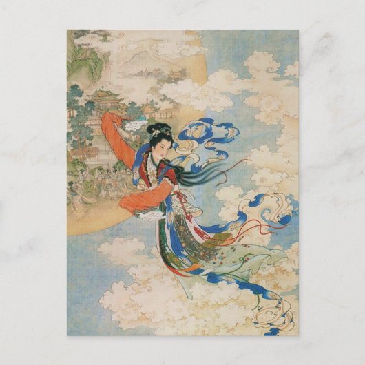 Briefkaart van Chinese Moon Goddess (Voorkant)