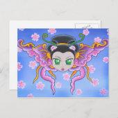 Briefkaart van Chinese prinses Butterfly (Voorkant / Achterkant)