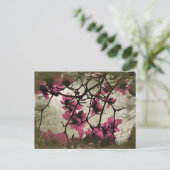 Briefkaart van Chocolate Raspberry Blossom Branche (Staand voorkant)
