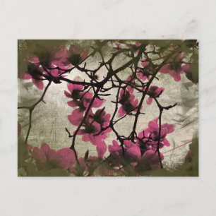 Briefkaart van Chocolate Raspberry Blossom Branche