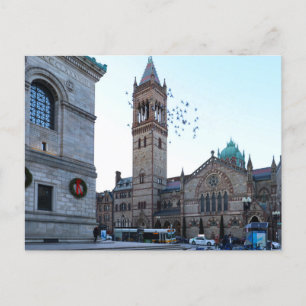 Briefkaart van Copley Square in Boston