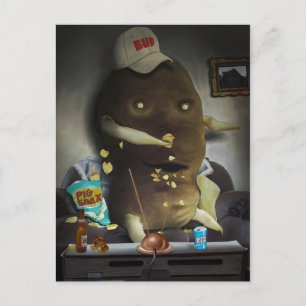 Briefkaart van coupé-aardappelen