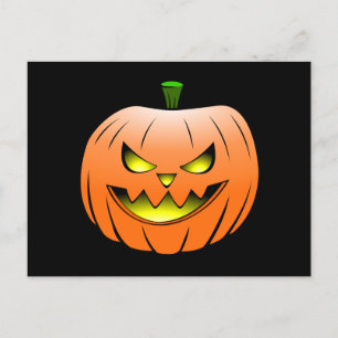 Briefkaart van Creepy Pumpkin Halloween