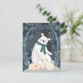 Briefkaart van Cute Polar Beren (Staand voorkant)