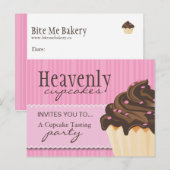 Briefkaart van cute roze bakkerij (Voorkant / Achterkant)