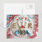Briefkaart van de 90ste verjaardag van de koningin (Voorkant / Achterkant)