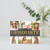 Briefkaart van de aankondiging van het Afstuderen (Staand voorkant)