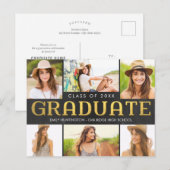 Briefkaart van de aankondiging van het Afstuderen (Voorkant / Achterkant)