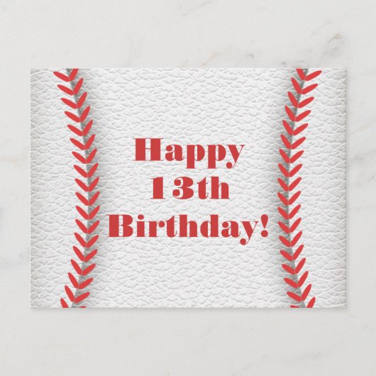 Briefkaart van de Baseball Party (Voorkant)