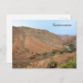 Briefkaart van de bergen van Fuerteventura (Voorkant / Achterkant)