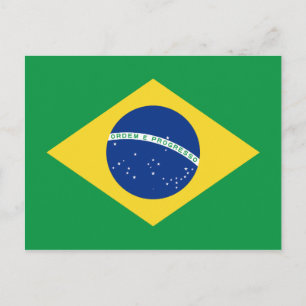 Briefkaart van de Braziliaanse vlag