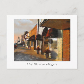 Briefkaart van de Brighton Michigan scène