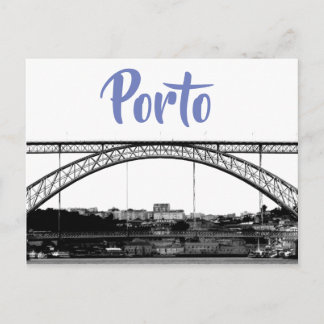 Briefkaart van de brug over Porto