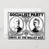 Briefkaart van de Campaign Poster van Eugene Debs (Voorkant / Achterkant)