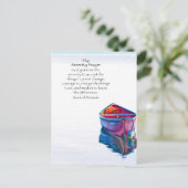 Briefkaart van de Canoe Serenity Prayer (Staand voorkant)