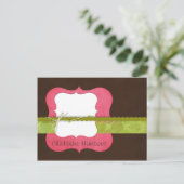 Briefkaart van de cichorei (roze) (Staand voorkant)