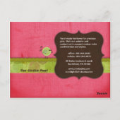 Briefkaart van de cichorei (roze) (Achterkant)