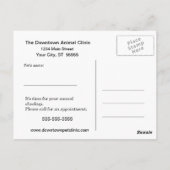 Briefkaart van de controle door de dierenarts (Achterkant)