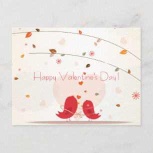 Briefkaart van de Dag van Valentijn van twee het