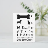 Briefkaart van de Dog Eye Chart (Staand voorkant)