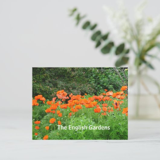Briefkaart van de Engelse tuin (Staand voorkant)