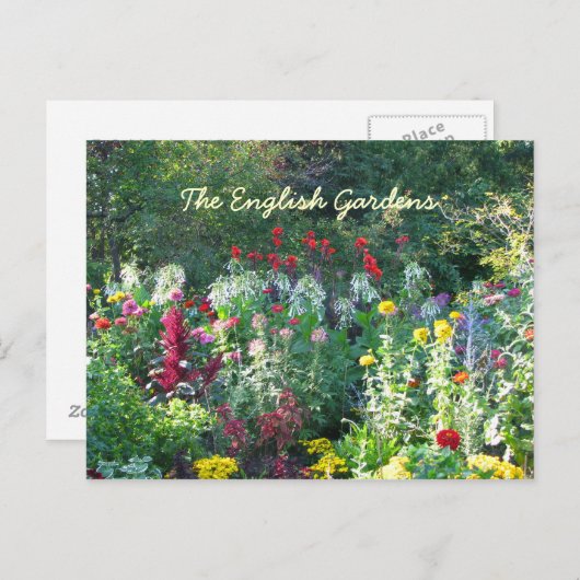 Briefkaart van de Engelse tuin (Voorkant / Achterkant)