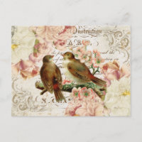  briefkaart van de Franse Vogels