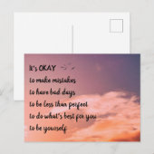 Briefkaart van de geestelijke gezondheid (Voorkant / Achterkant)