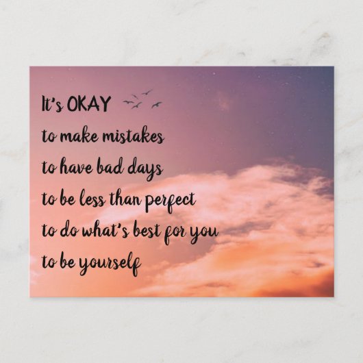 Briefkaart van de geestelijke gezondheid (Voorkant)