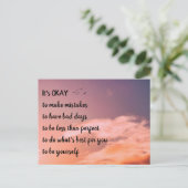 Briefkaart van de geestelijke gezondheid (Staand voorkant)