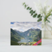Briefkaart van de Geirangerfjord (Staand voorkant)