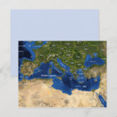 briefkaart van de geografische kaart (Voorkant / Achterkant)