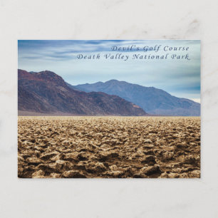 Briefkaart van de Golfcursus van Death Valley Devi