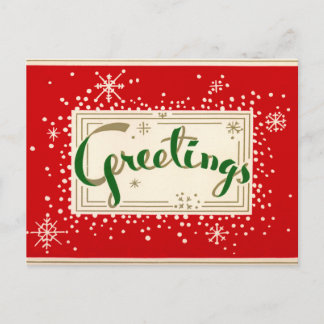 Briefkaart van de Groeten van Kerstmis van de pret