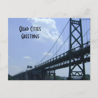 Briefkaart van de groeten van Quad Cities