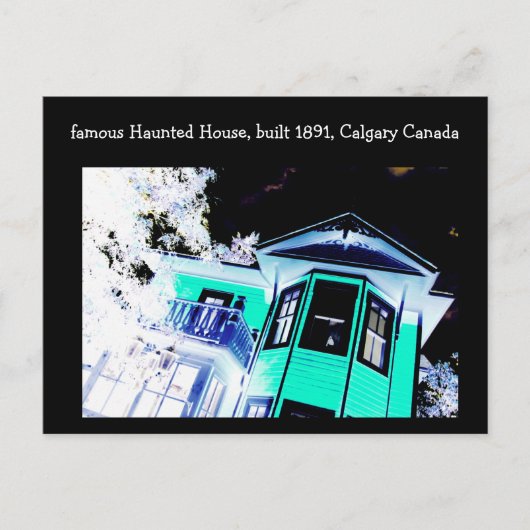 Briefkaart van de haunted House (Calgary, Canada) (Voorkant)
