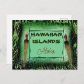 Briefkaart van de Hawaiiaanse eilanden (Voorkant / Achterkant)
